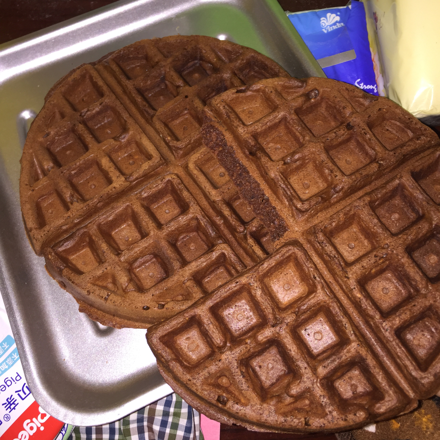 可可糯米华夫饼