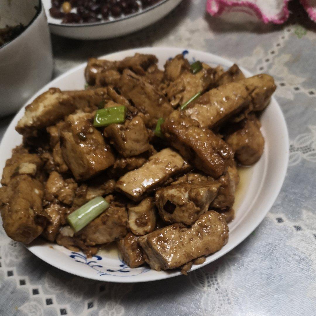 葱烧豆腐