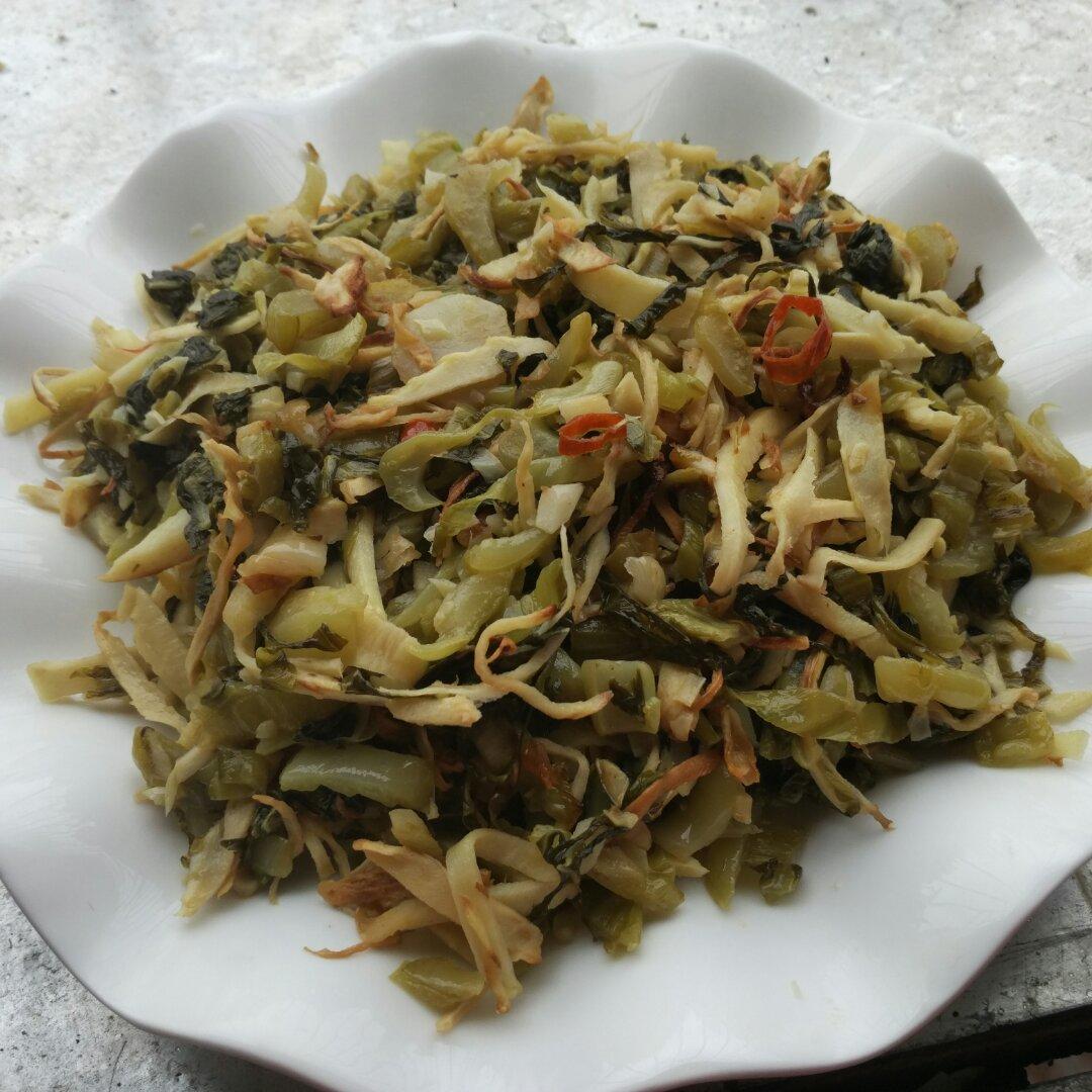 吉祥猫做的冬笋炒水碌菜