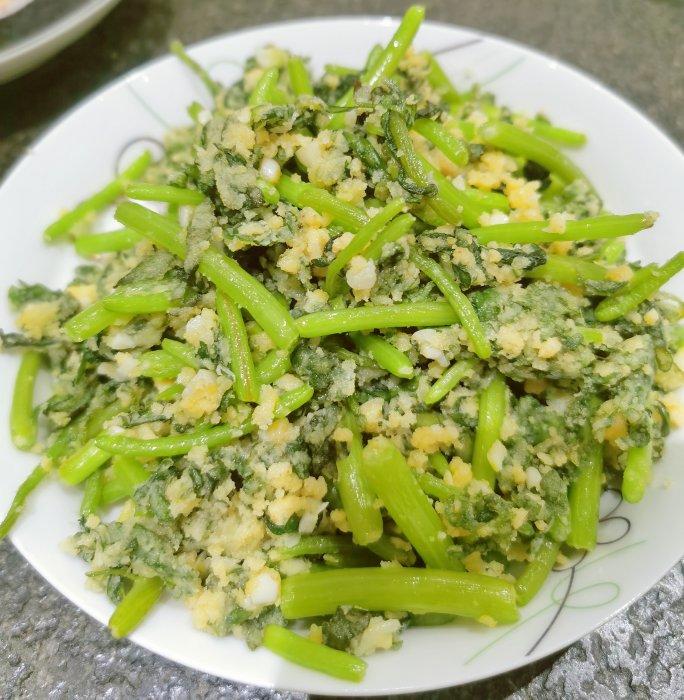 粉蒸茼蒿