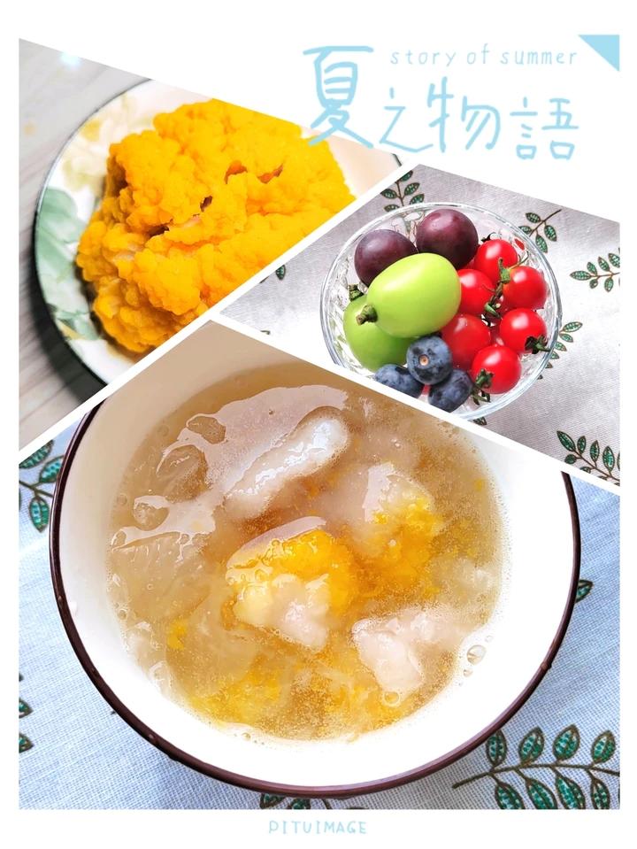 金耳炖桃胶皂角米