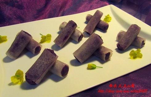 紫薯萝卜卷的做法