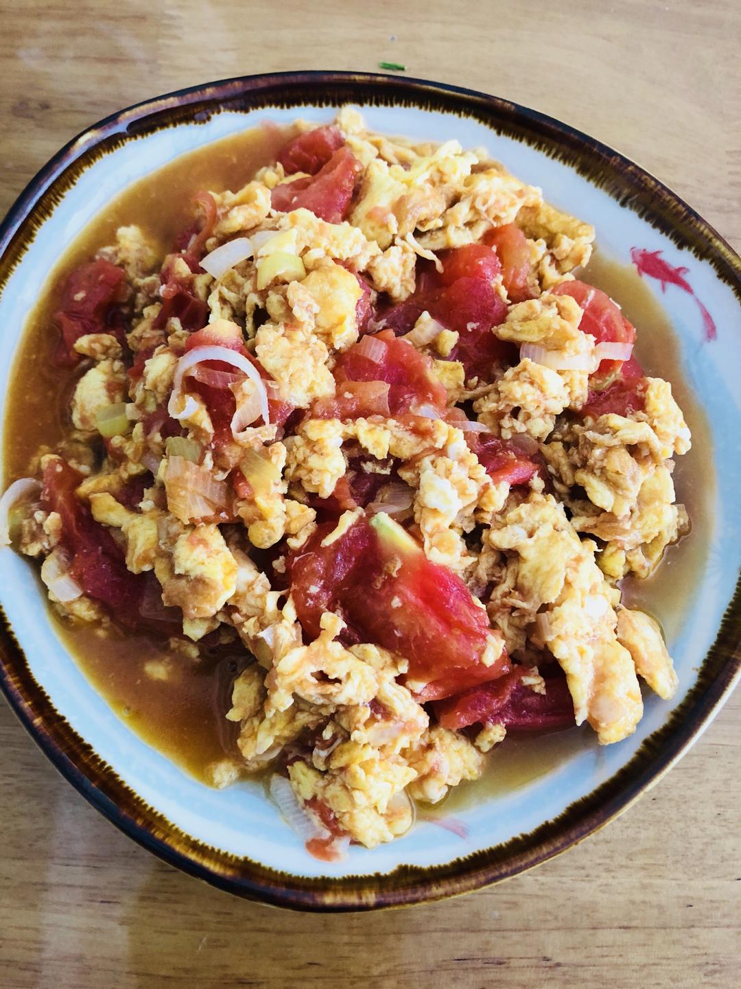 糖醋西红柿炒鸡蛋的做法