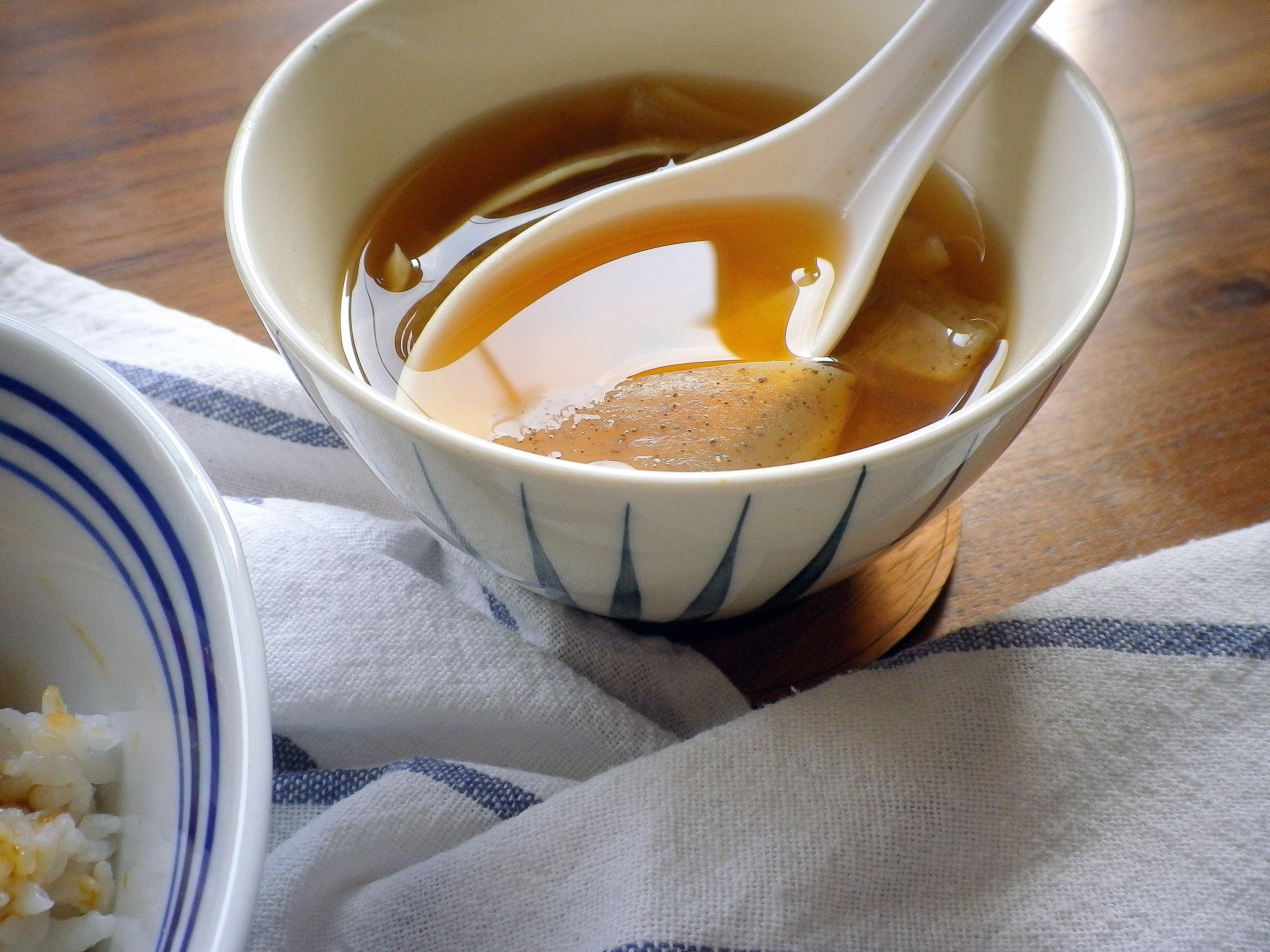 山药魔芋味噌汤的做法