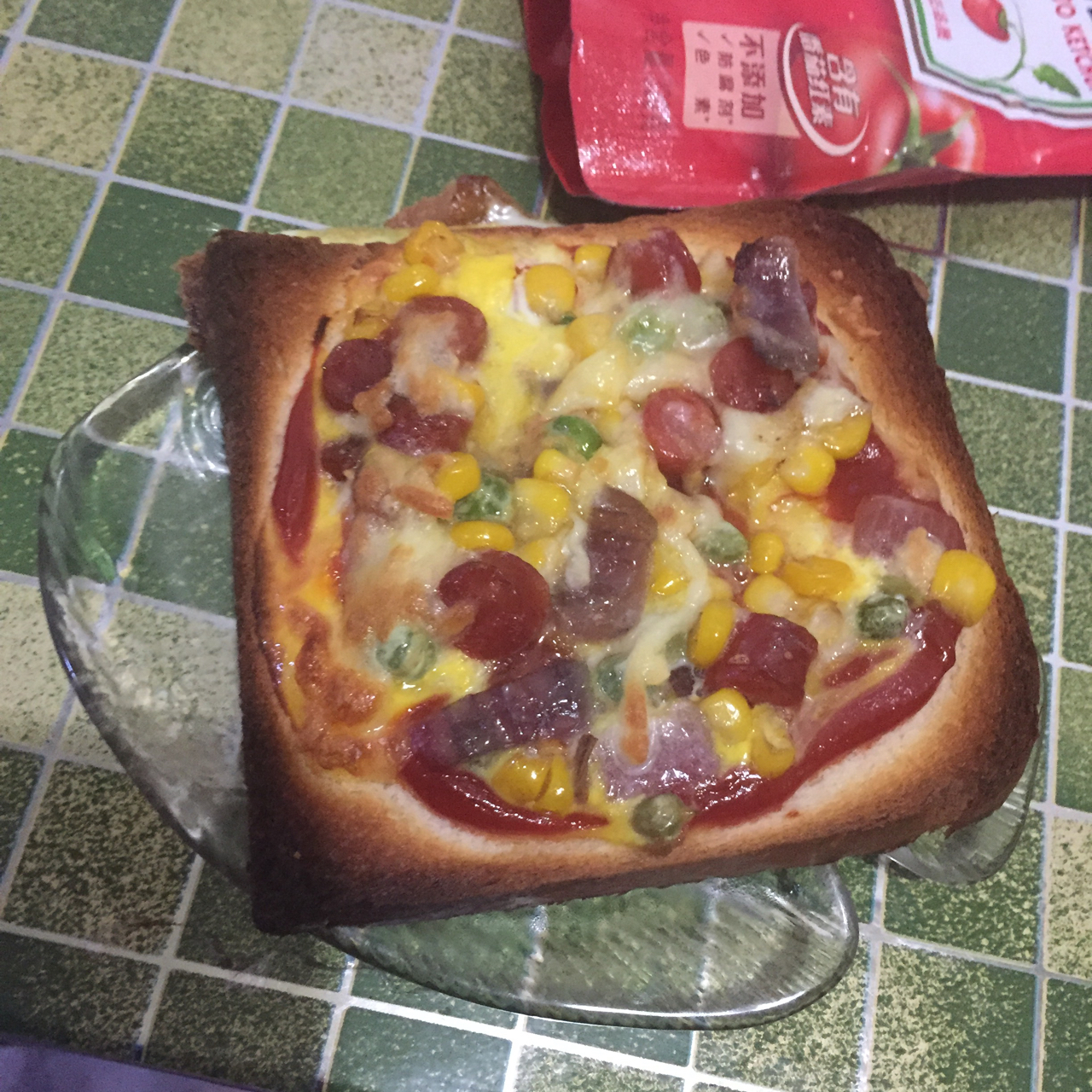 简易吐司披萨，早点夜宵