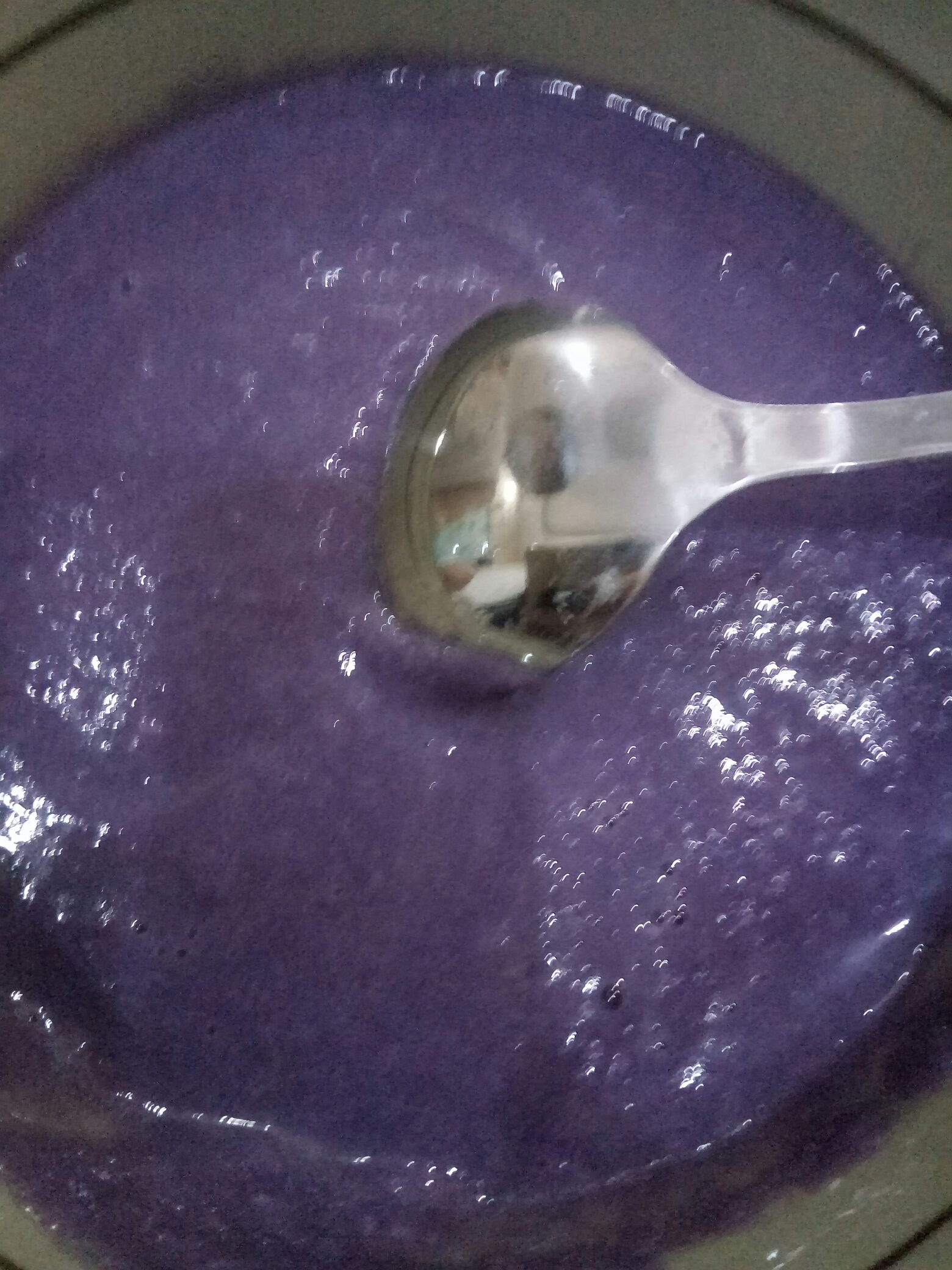八个月+宝宝辅食奶香紫薯米糊的做法