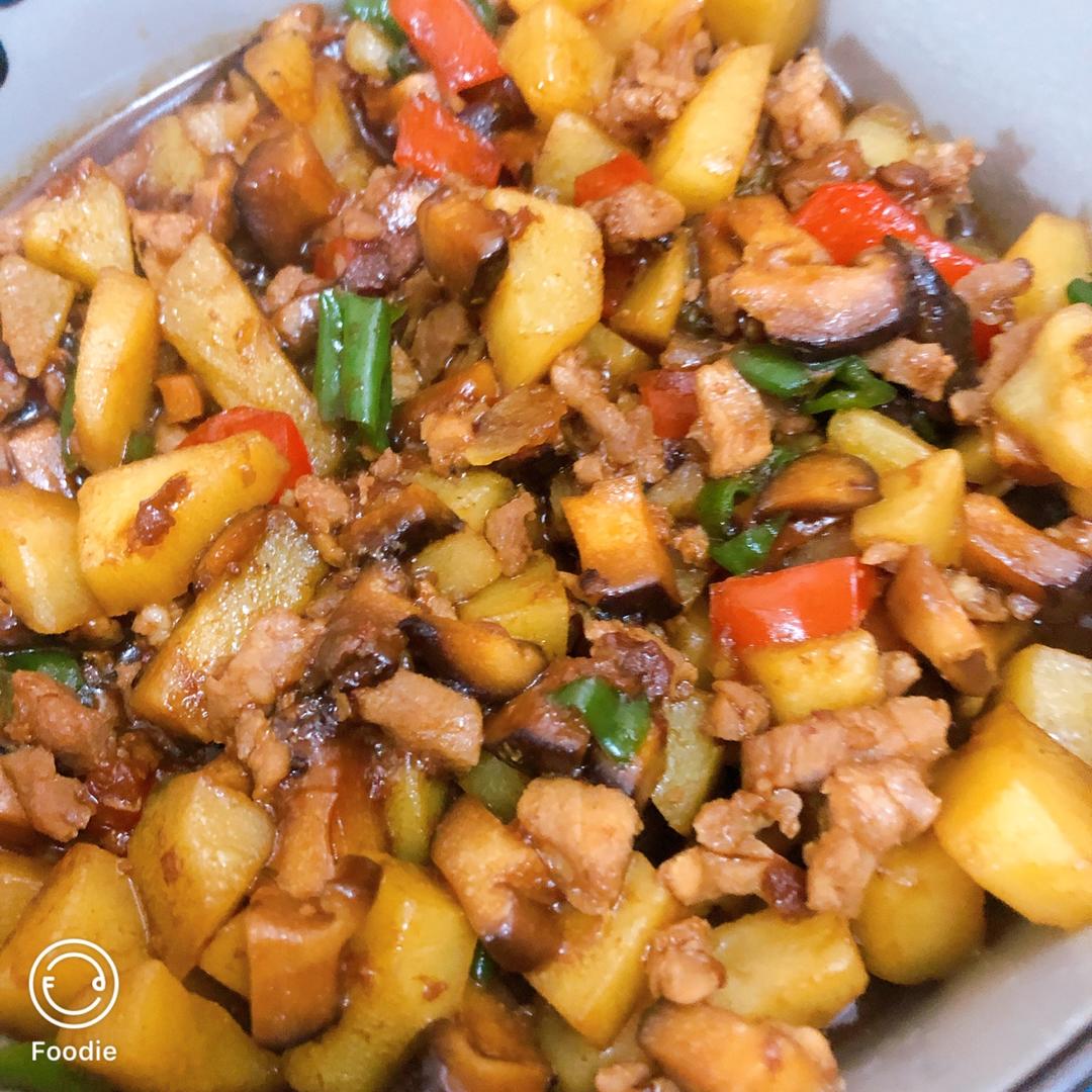 ㊙️香菇土豆肉沫拌饭❗️比外卖还好吃