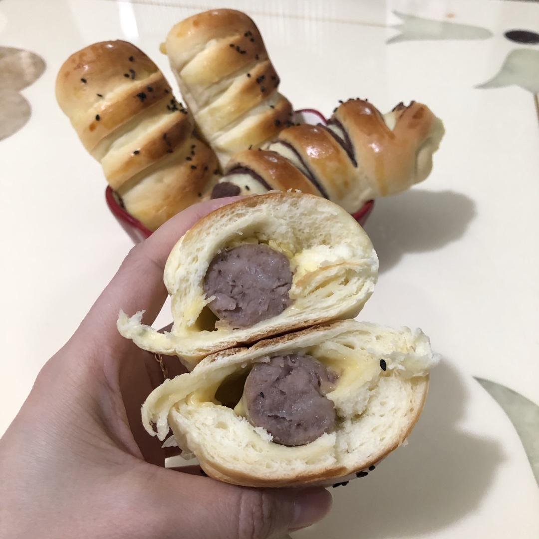 热狗面包（面包机和面）