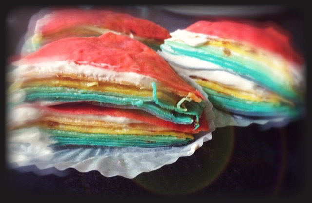 彩虹千层蛋糕 彩虹可丽饼(Mille Crepe Cake)