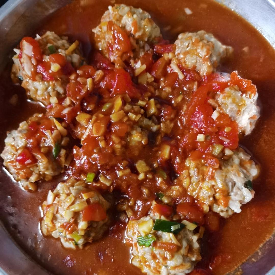 清蒸藕丁肉丸子