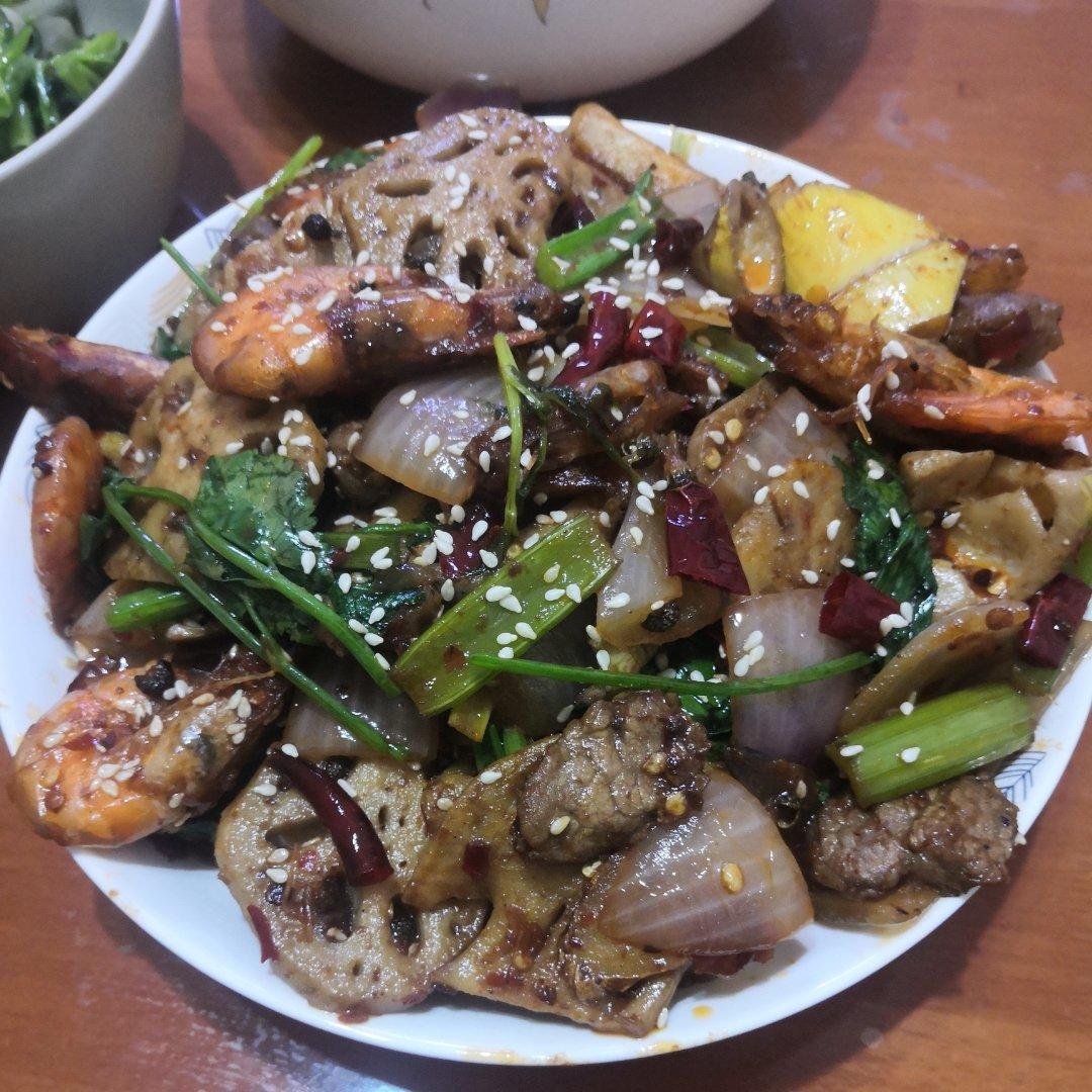 不用油炸的麻辣干锅，好吃到爆炸