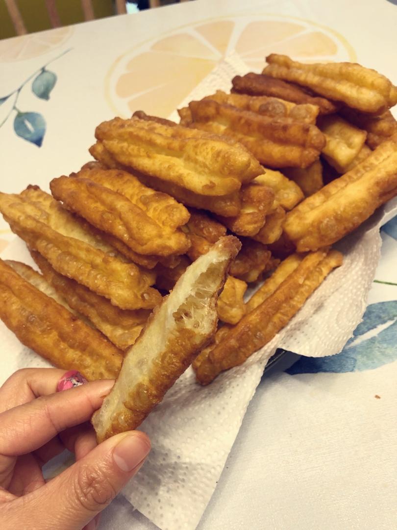 自制无泡打粉油条