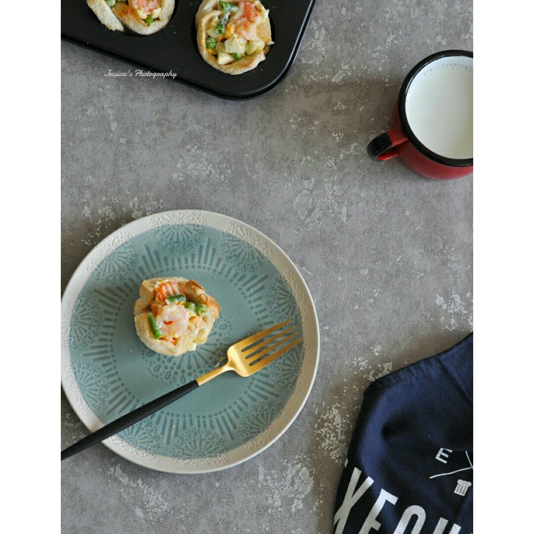 鲜虾土司沙拉