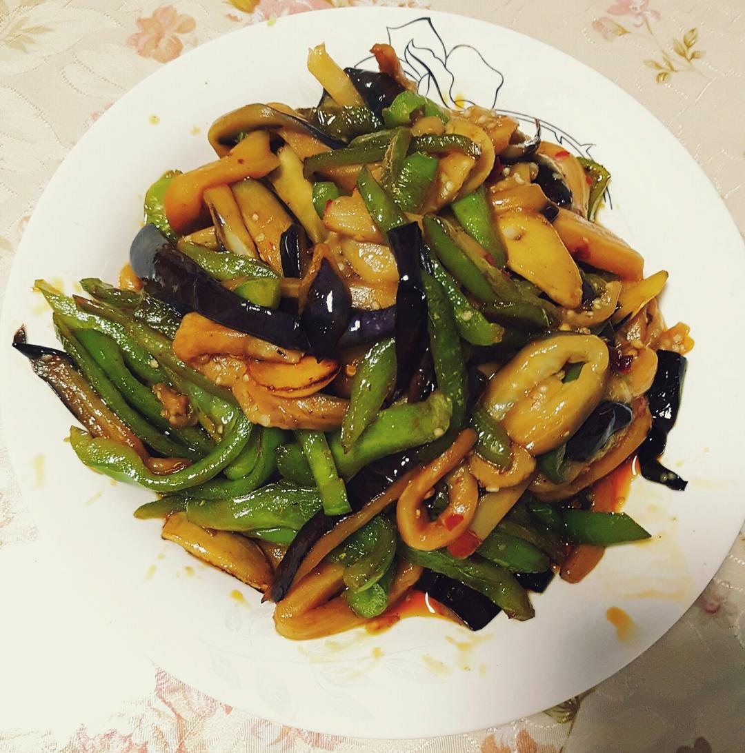 gamali做的青椒茄子丝