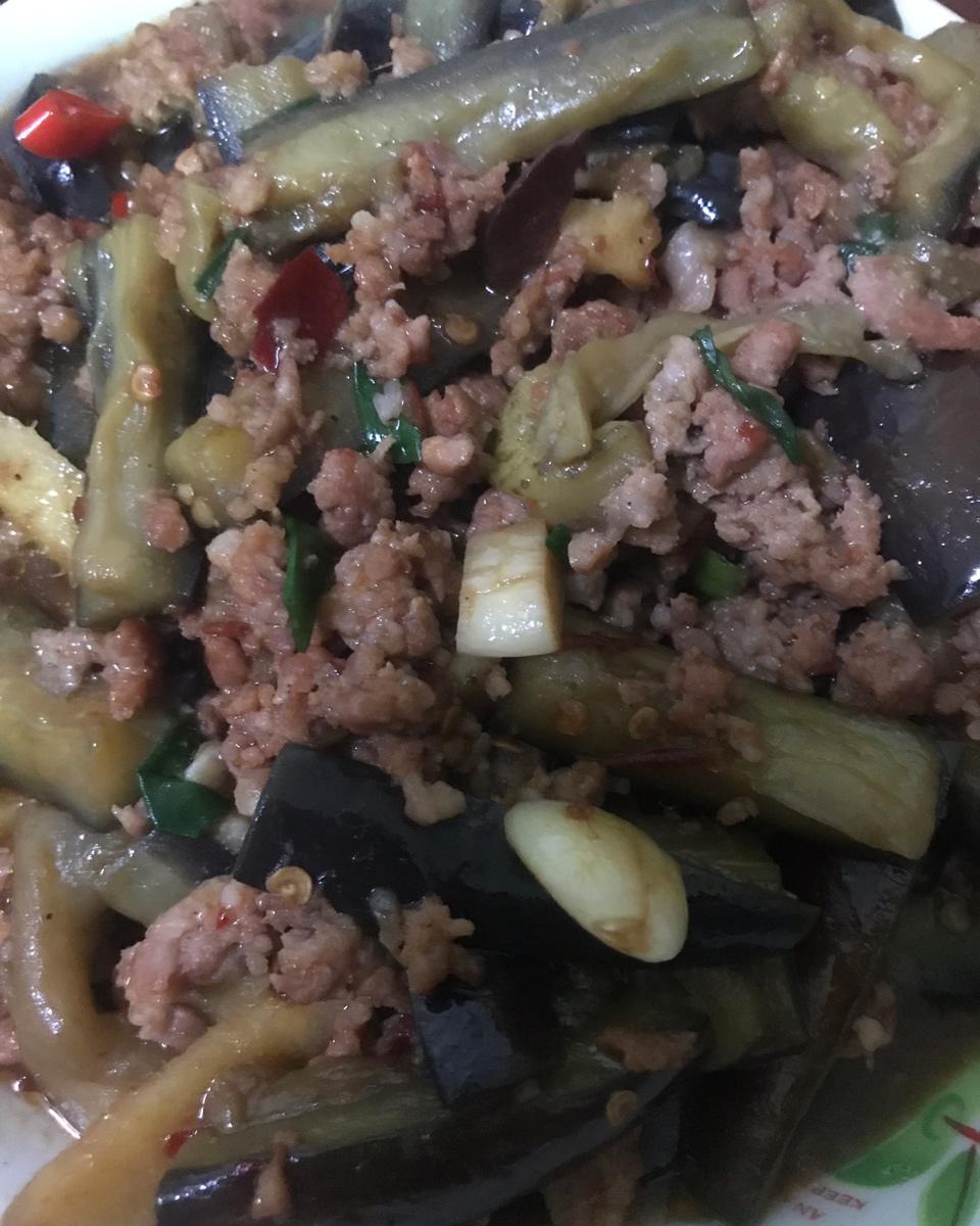红烧肉沫茄子