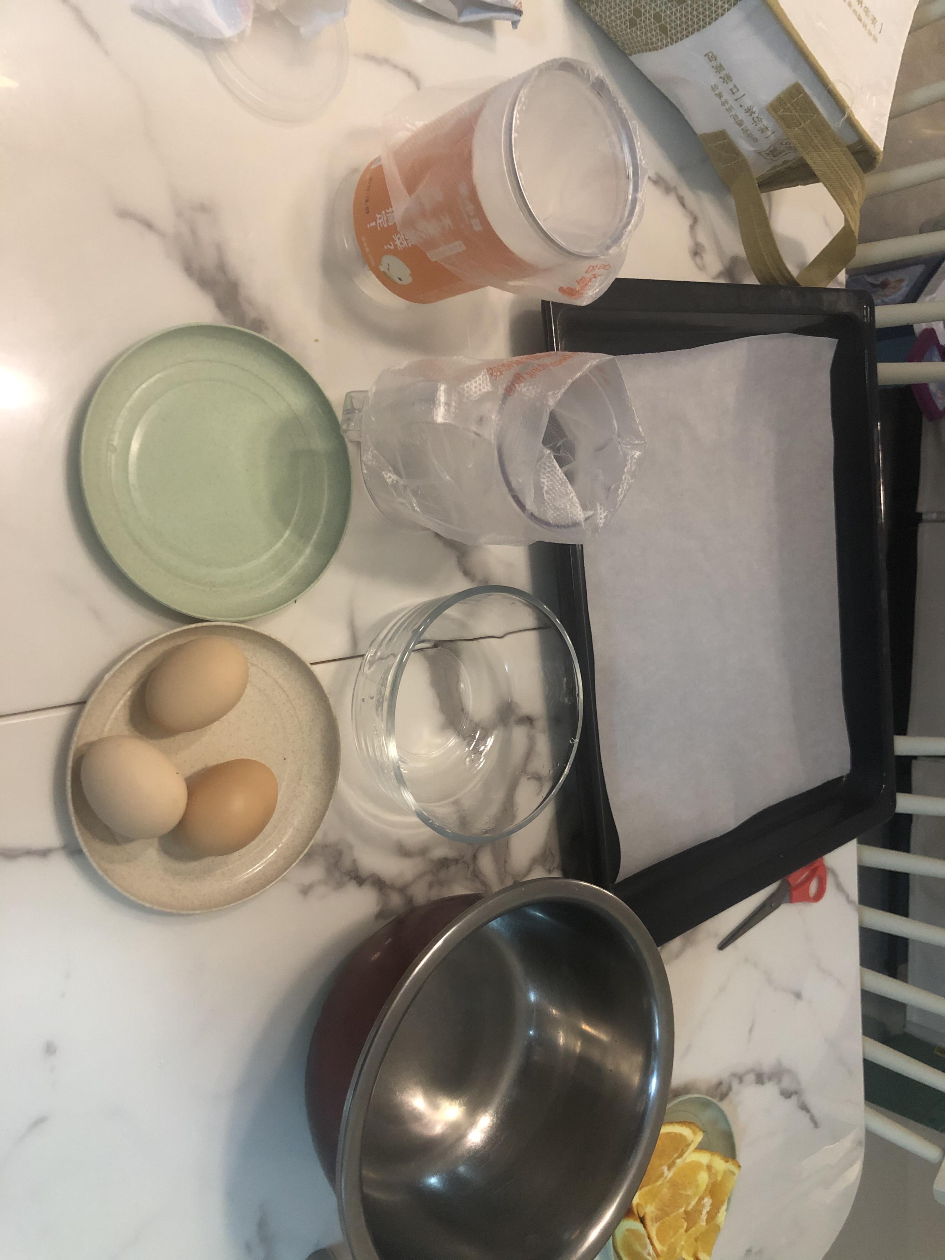 只有鸡蛋和奶粉的全蛋溶豆的做法 步骤1