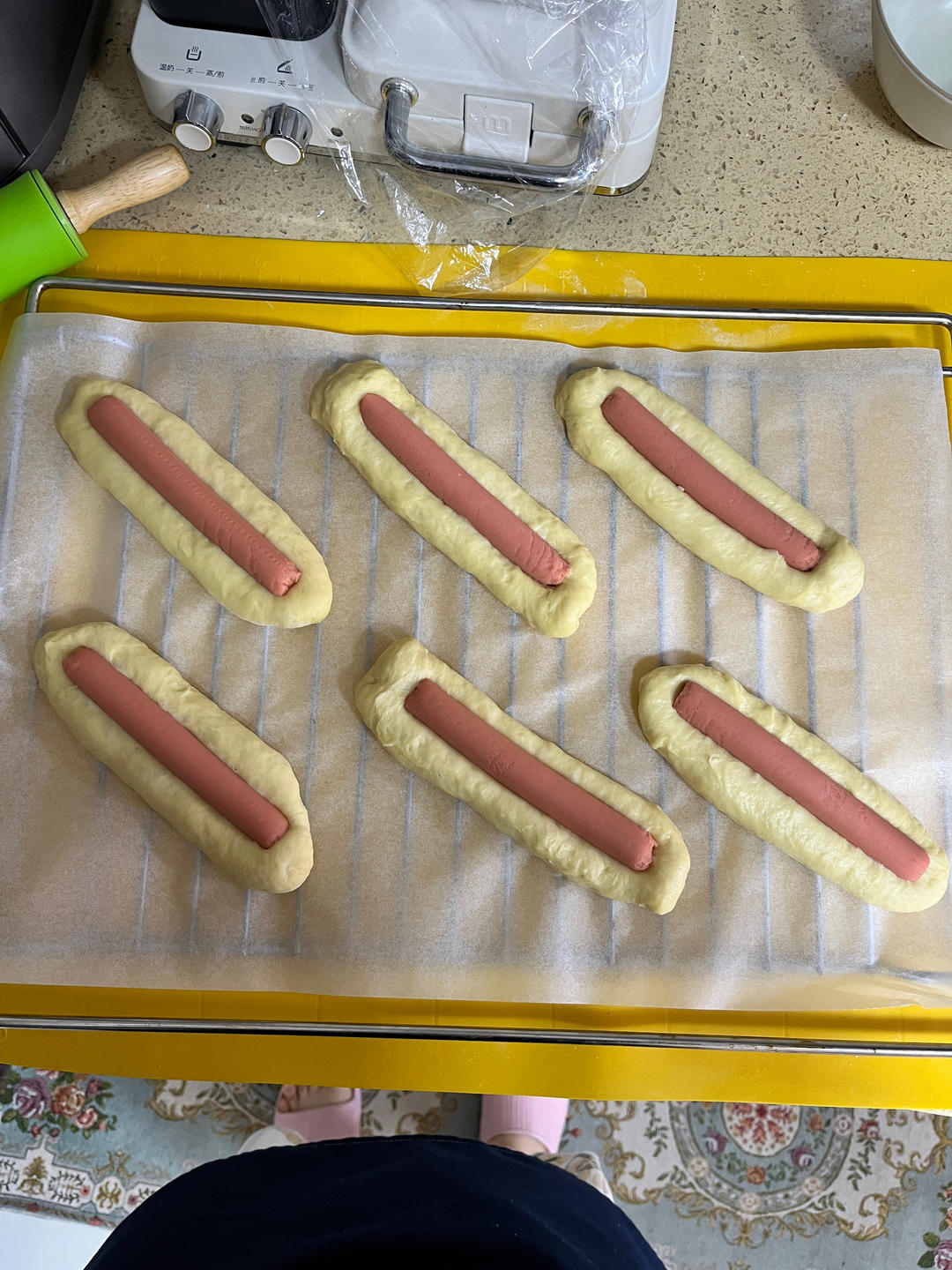 美味的香肠面包
