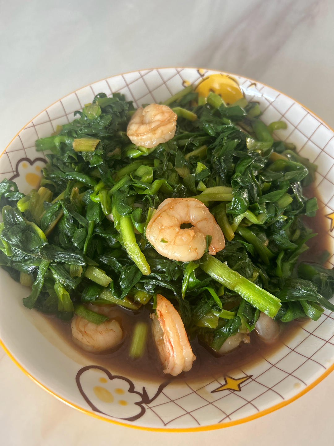 韭菜炒虾仁