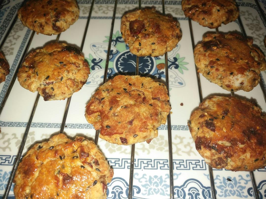 红枣红糖核桃饼干