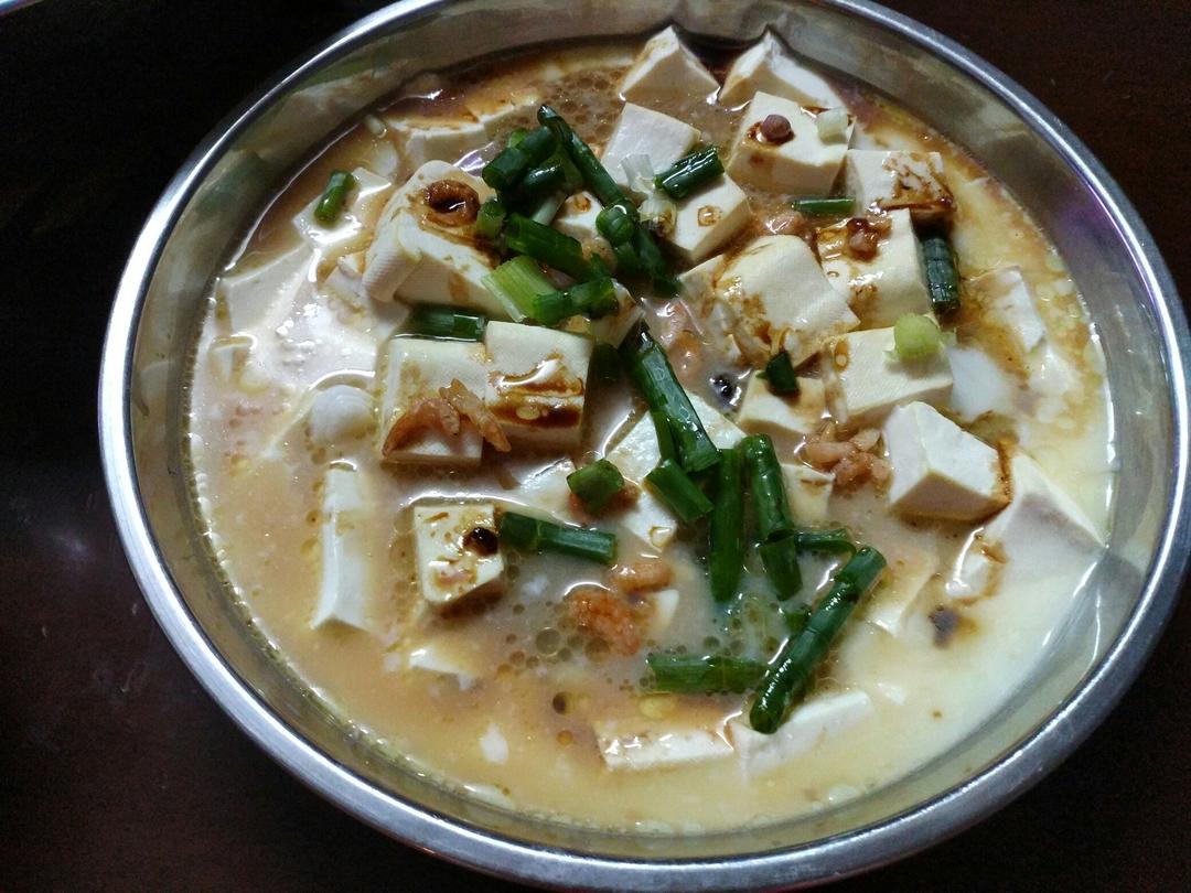 虾仁豆腐蒸水蛋