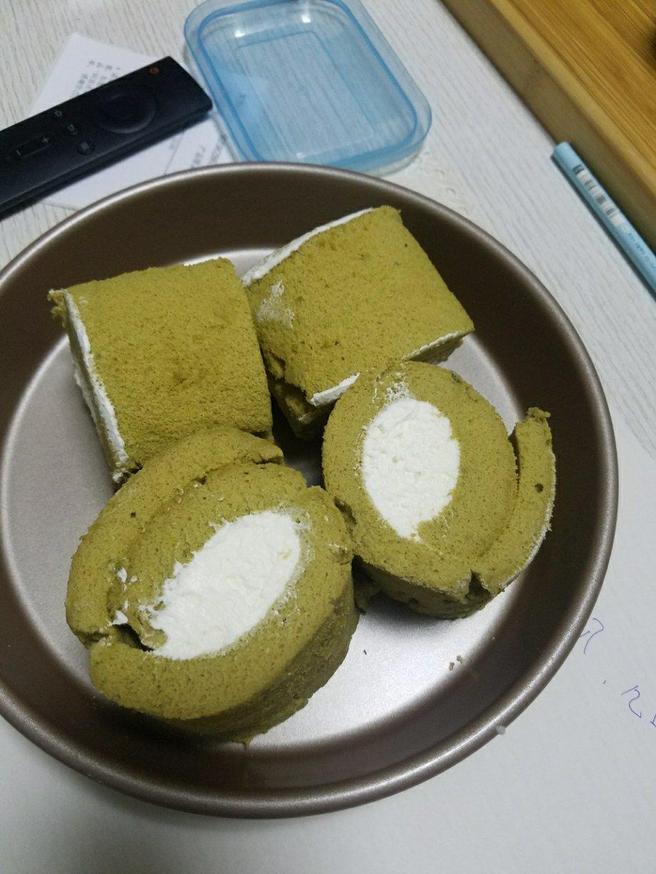 （无油蛋糕体）绿茶奶油蛋糕卷
