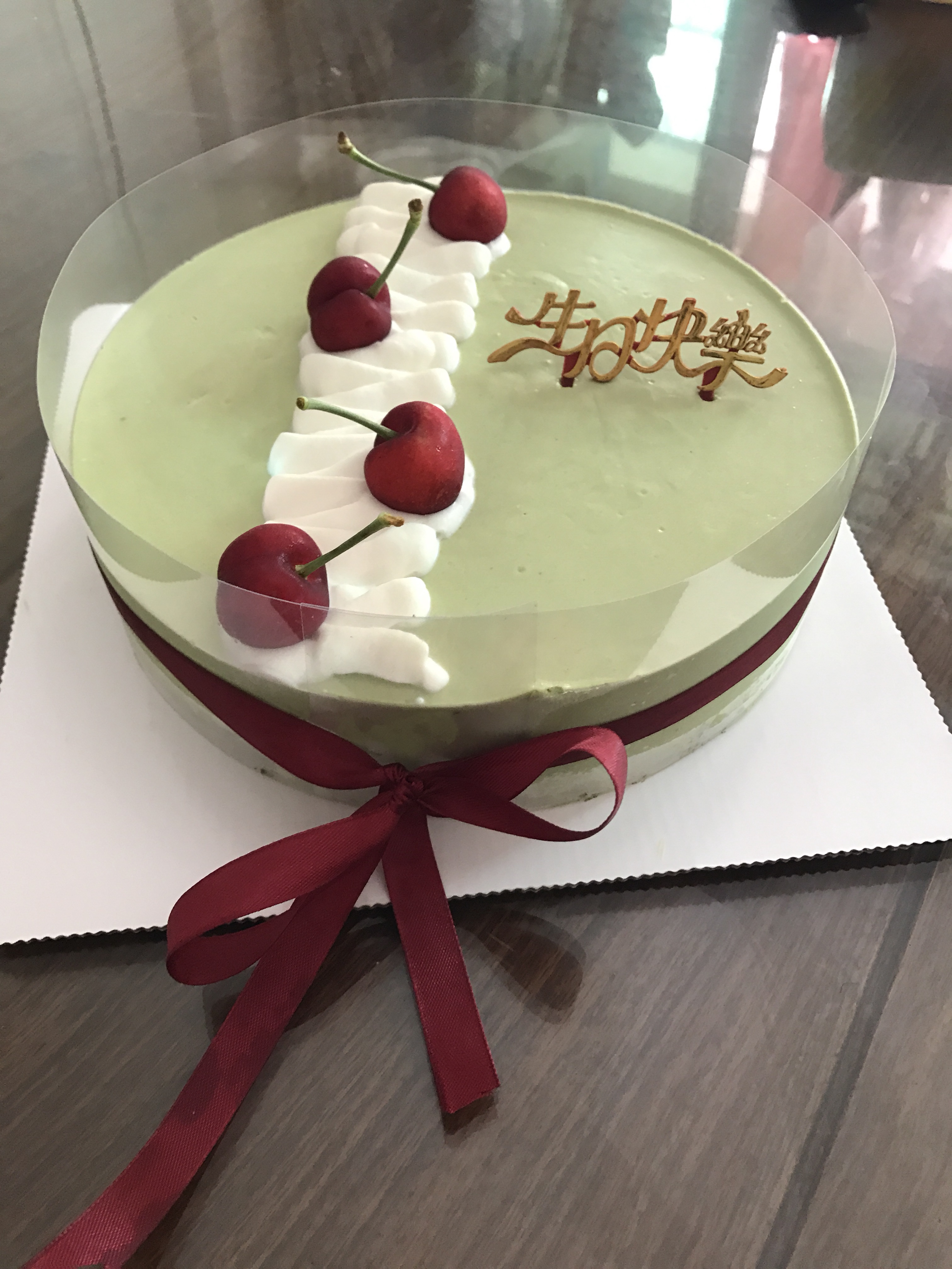 酸奶绿茶芝士蛋糕8寸