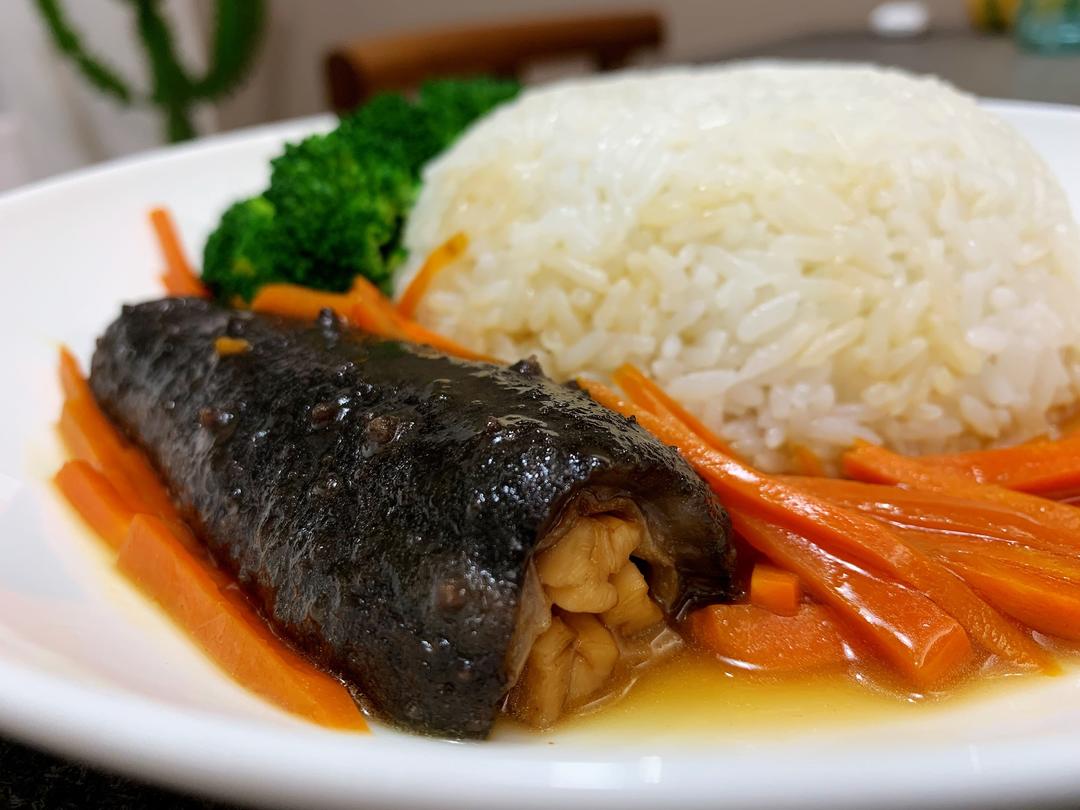 海参捞饭（野生加拿大红参）的做法