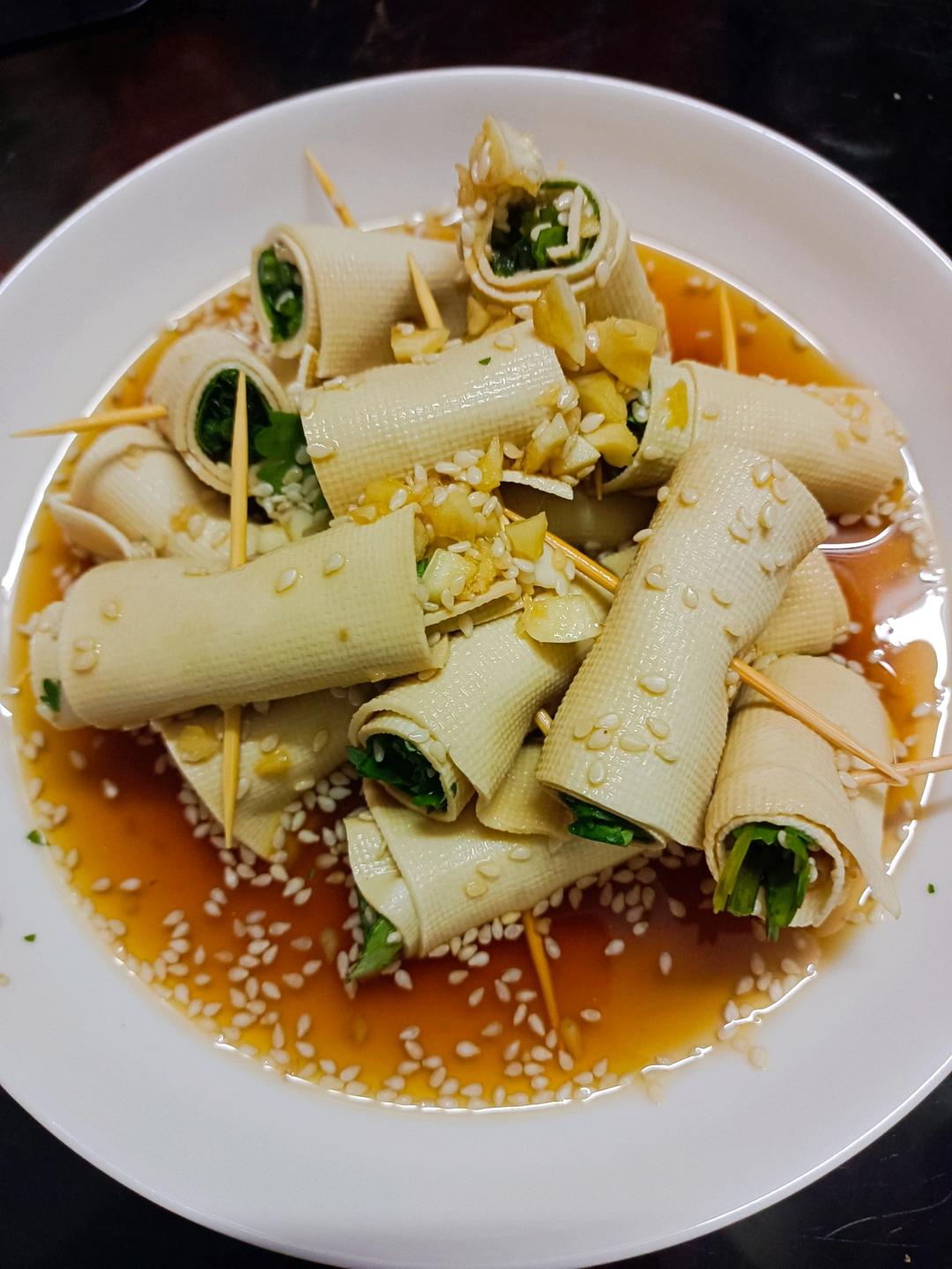 这个豆皮卷香菜真是无敌了