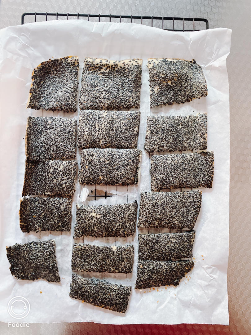 芝麻薄脆饼干，一步操作，超级简单