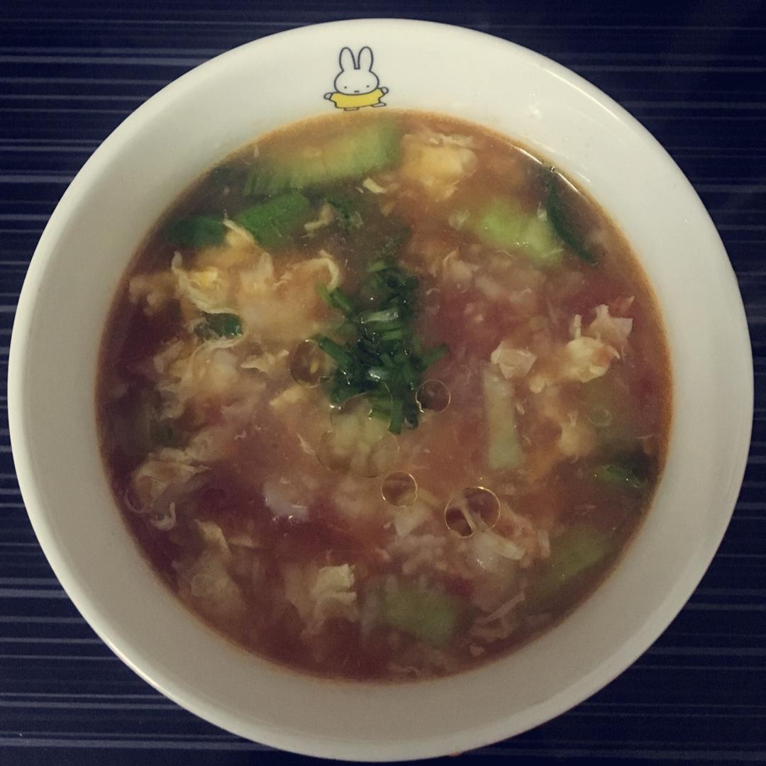 西红柿鸡蛋疙瘩汤