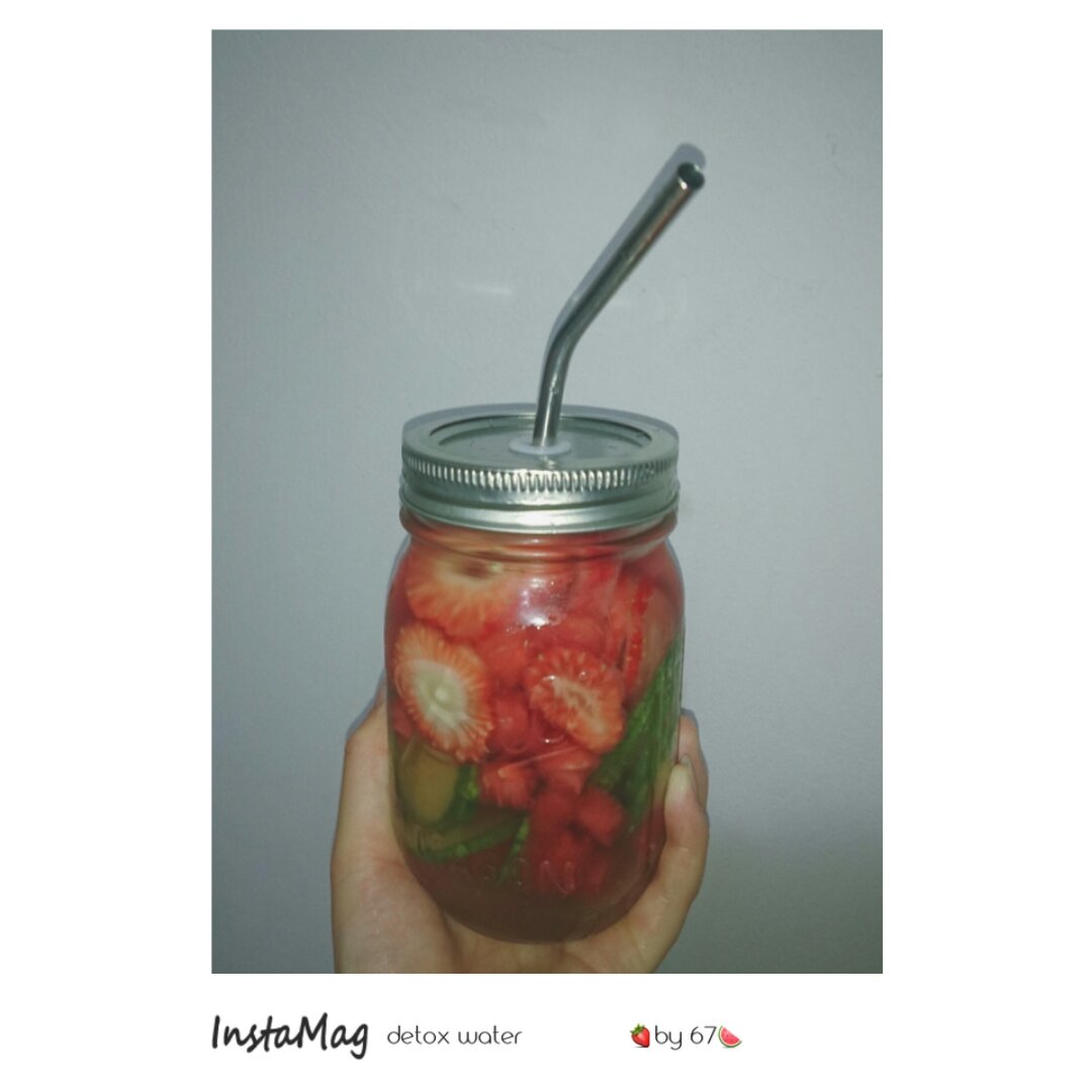 detox water 自制排毒养颜水 健康饮料 果蔬泡汁