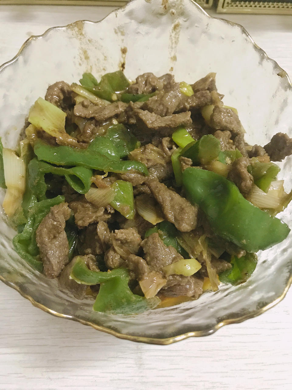 孜然大葱炒牛肉