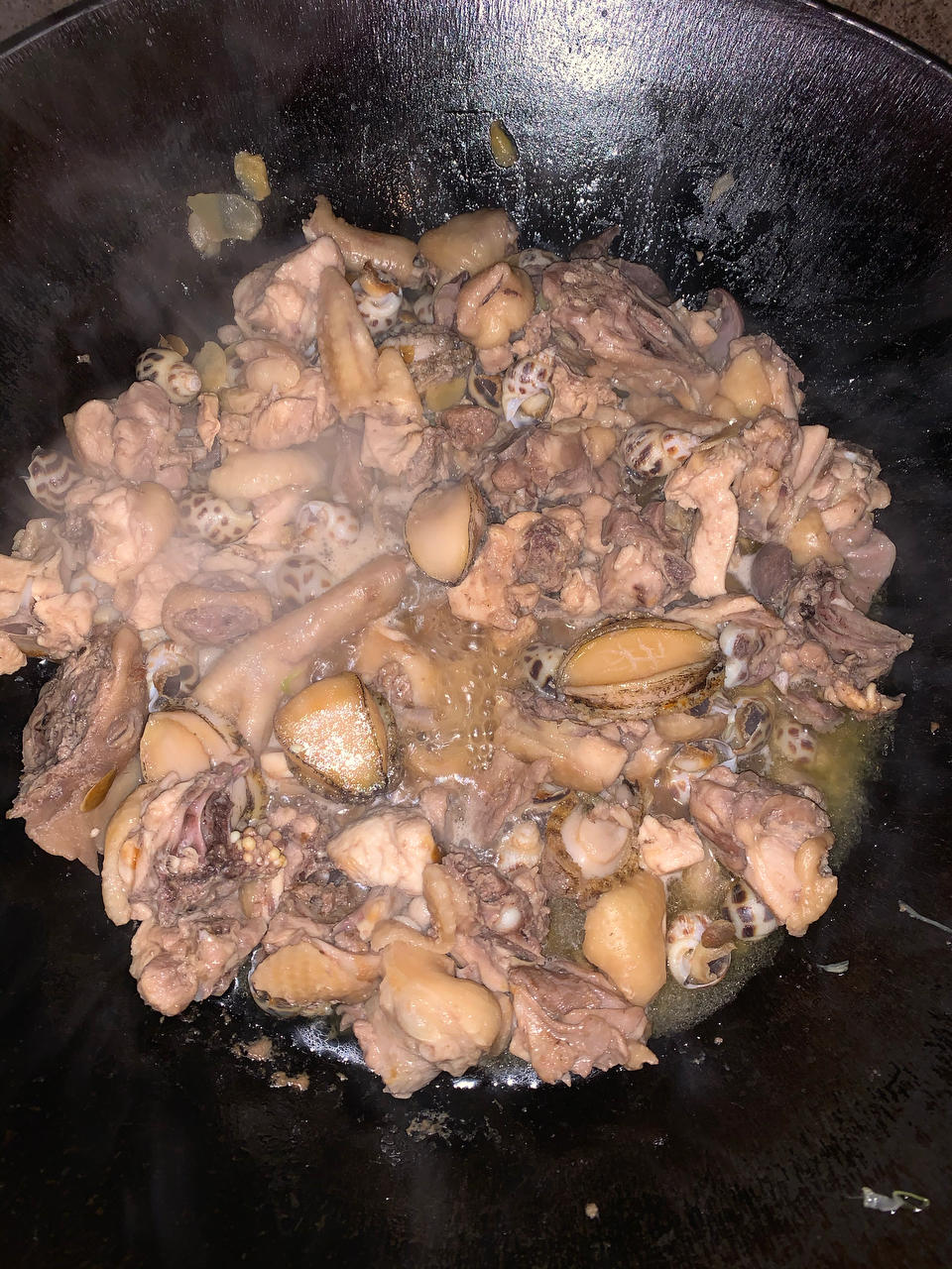 鲍鱼花螺炆鸡