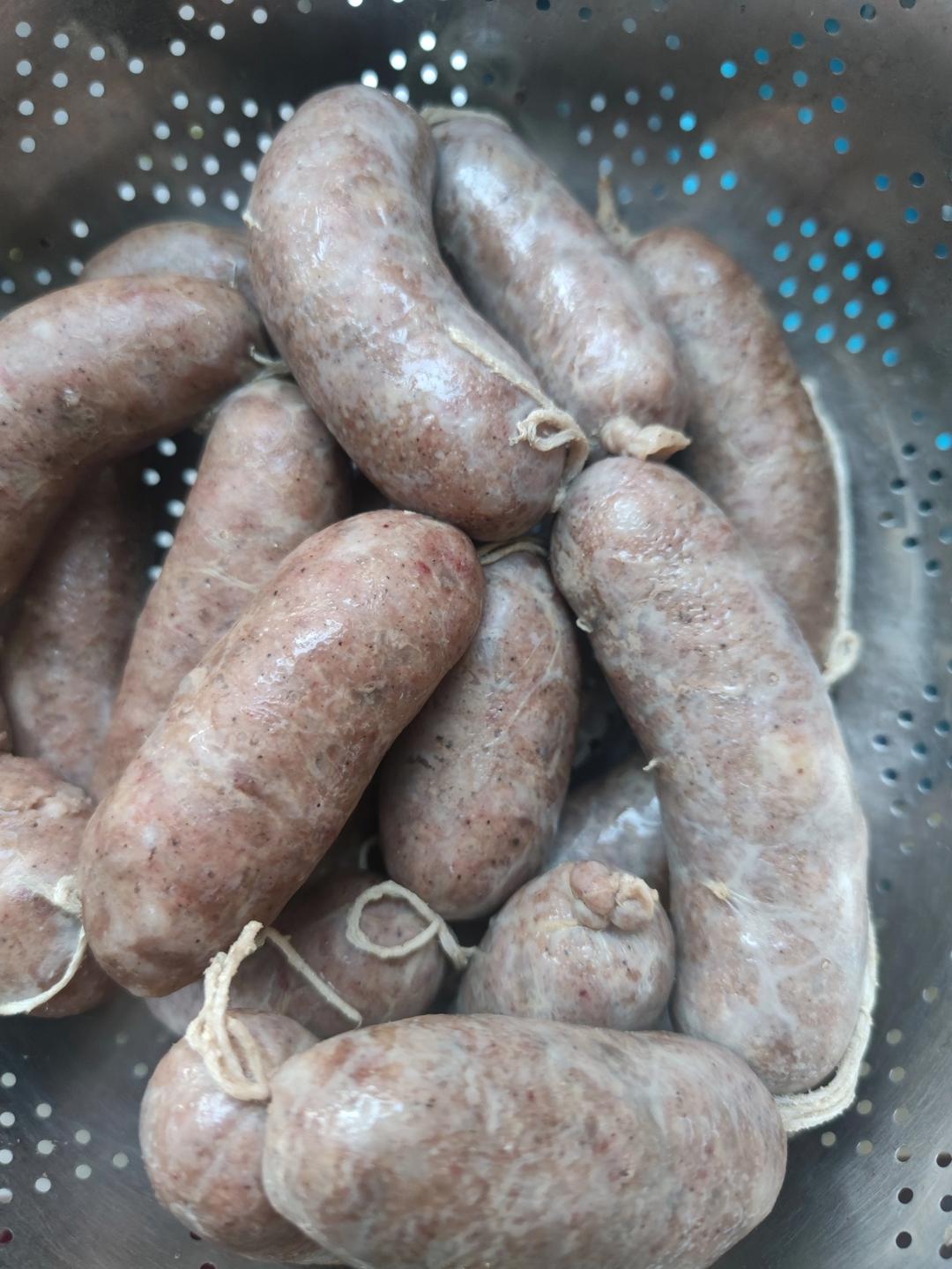 能量满满的猪肉脆皮肠(烤肠、灌肠、自制香肠)