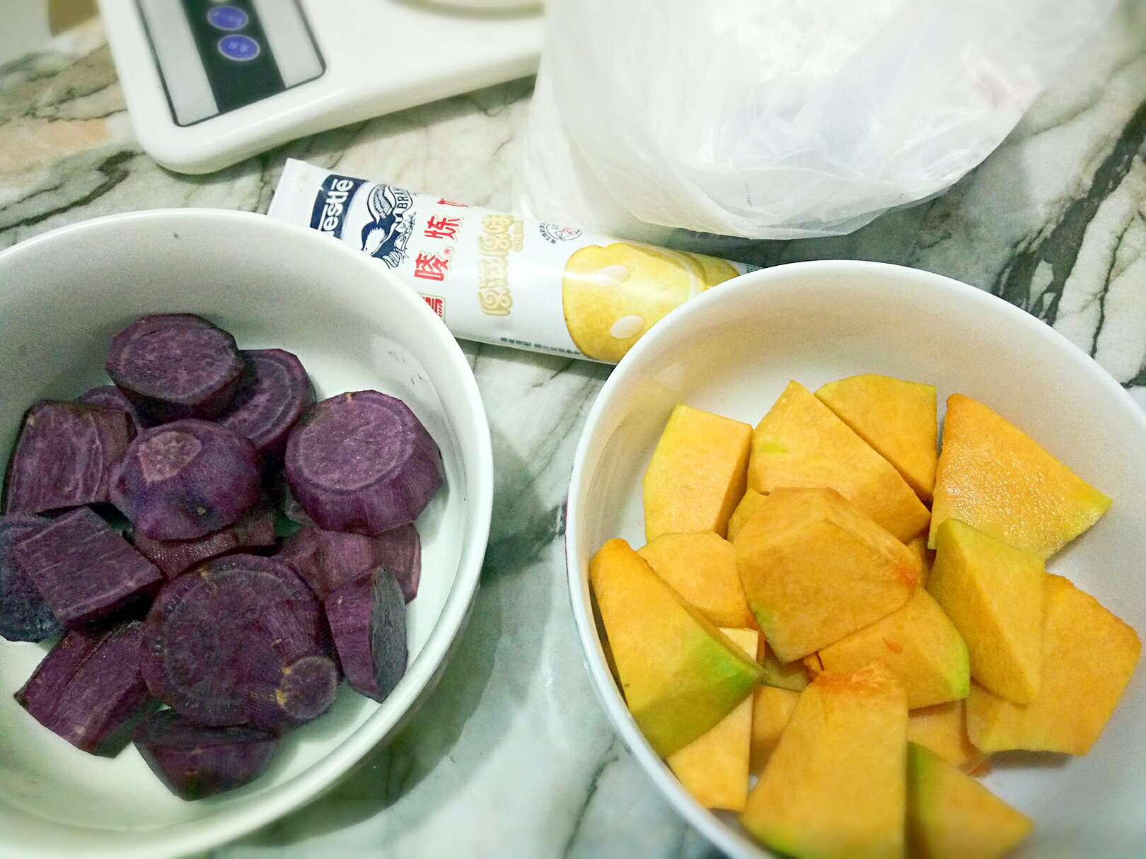 紫薯小南瓜的做法 步骤1