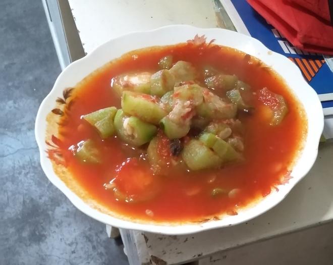 番茄丝瓜汤（无油菜）的做法