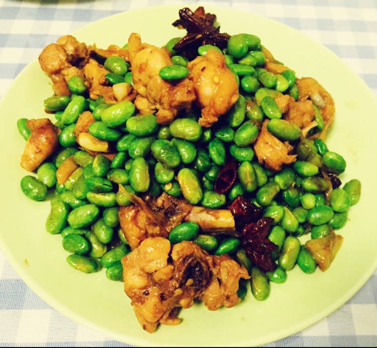 毛豆烧鸡