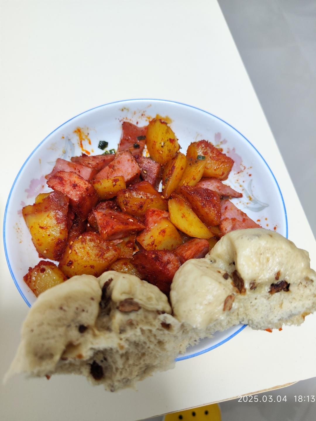 烧烤风味的土豆小香肠