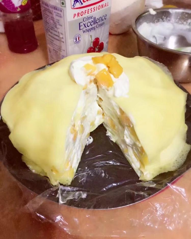 芒果千层蛋糕，100%成功告别煎皮无能