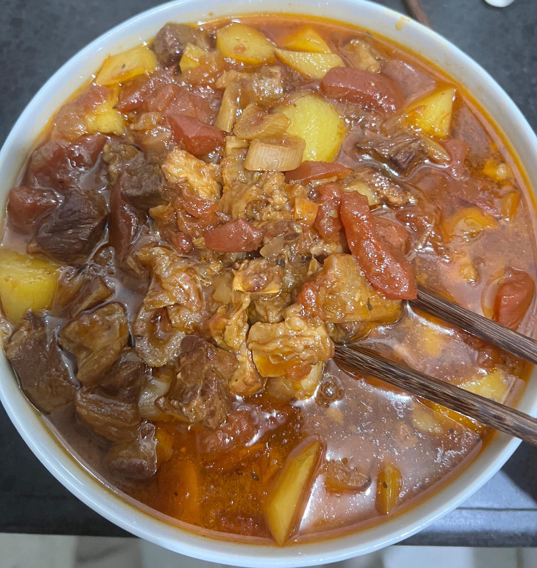 番茄土豆炖牛腩