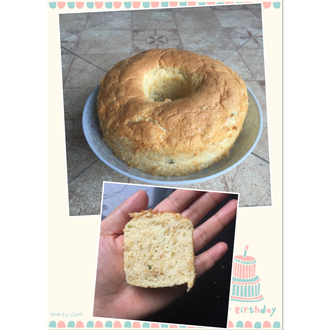 咸香戚风经典——黄金葱香肉松戚风