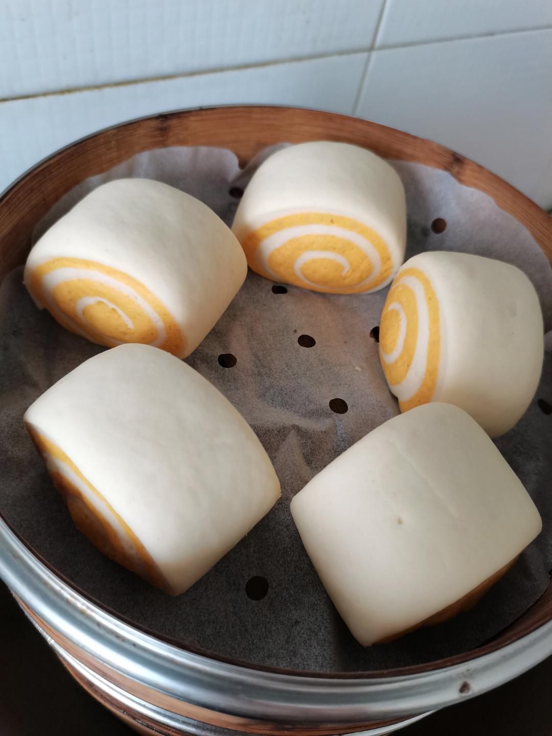 紫薯馒头卷（紫薯双色馒头）