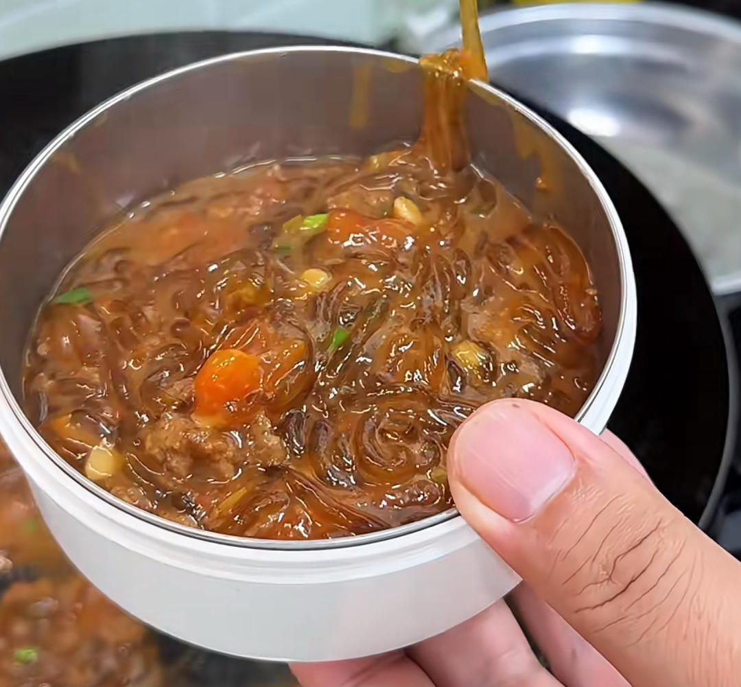 牛肉末番茄炖粉条