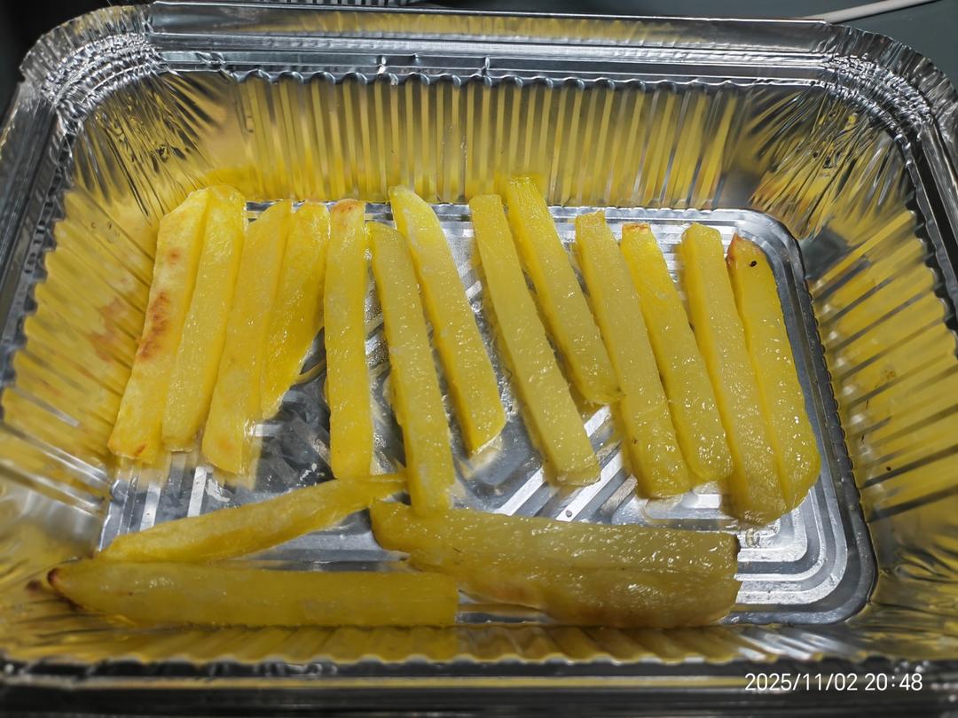 0失败！超简单！很省油！空气炸锅版薯条，现做现吃哦