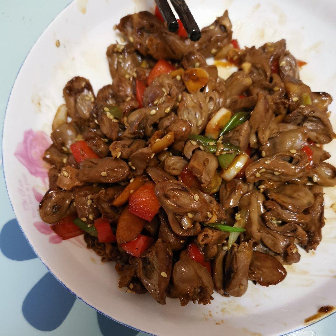 爆炒孜然鸡心