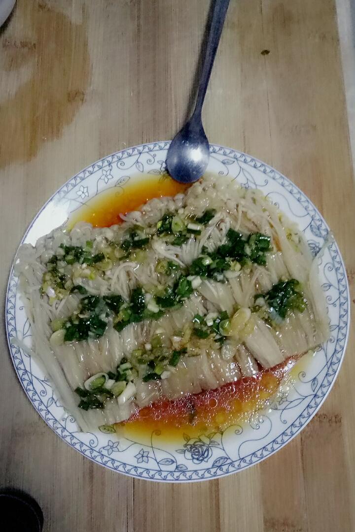葱油蒸金针菇