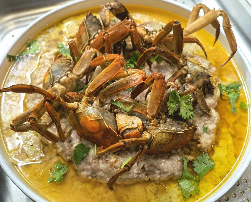 咸肉蒸蟹【南风咸肉蒸六月黄】