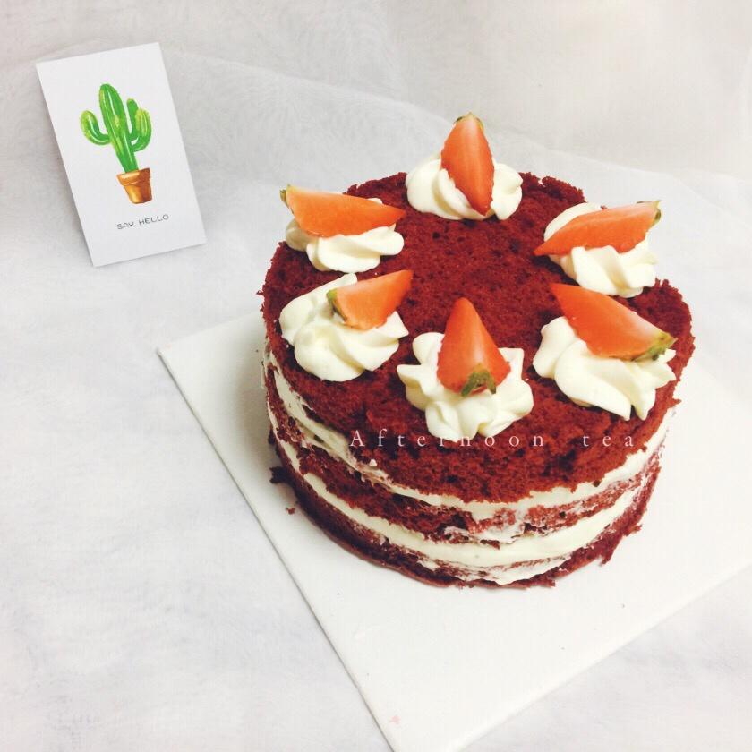 视频菜谱:红丝绒裸蛋糕6寸