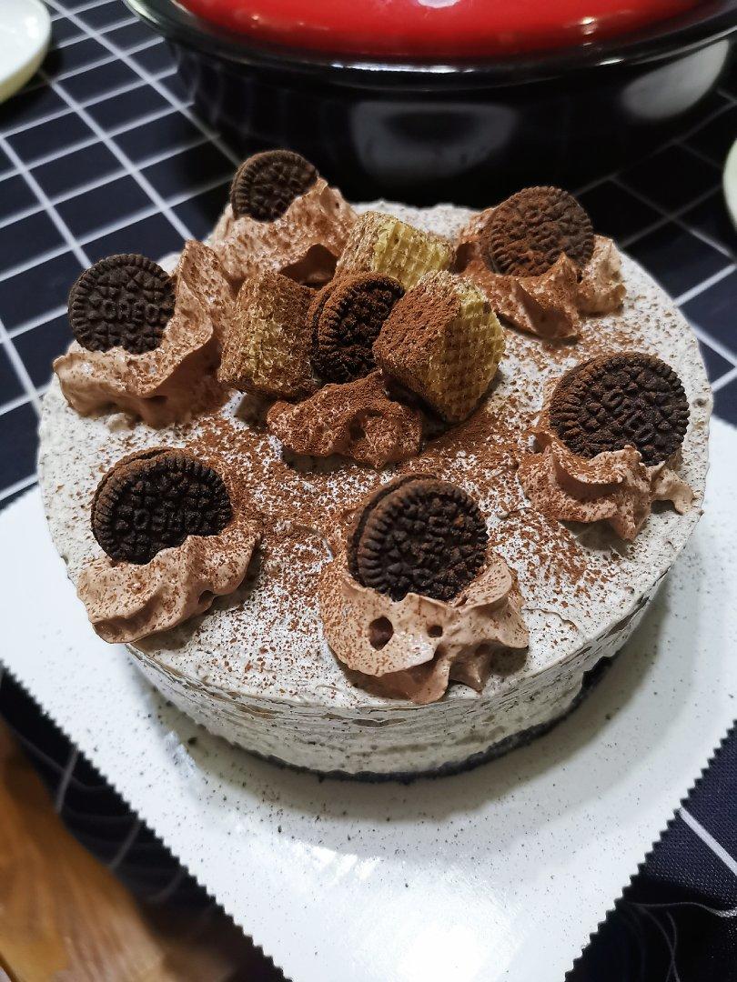 【奥利奥冻芝士蛋糕】拯救新手的免烤美味甜点