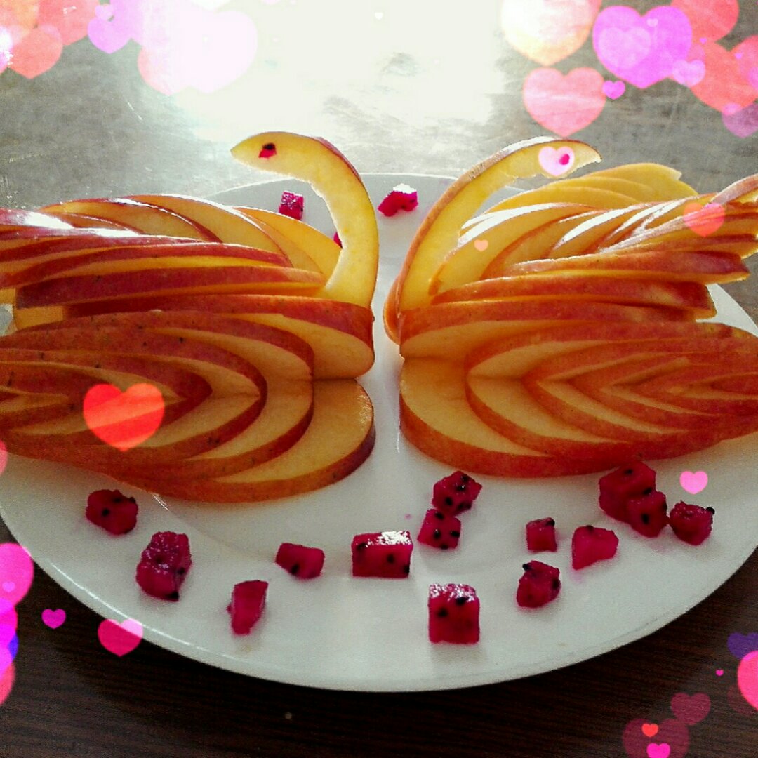 winwin666做的苹果天鹅